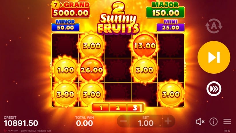 Sunny Fruits 2: Hold and Win slot screen 4