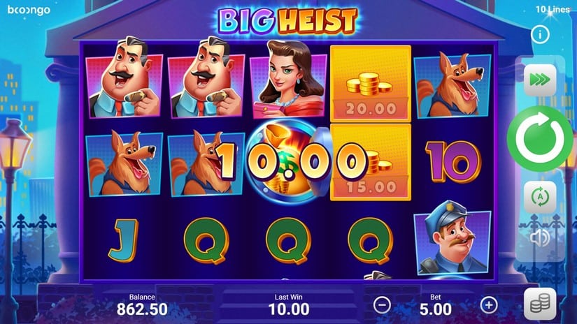 Big Heist slot screen 3