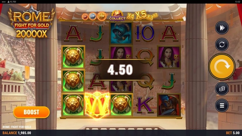 Rome Fight For Gold slot screen 2