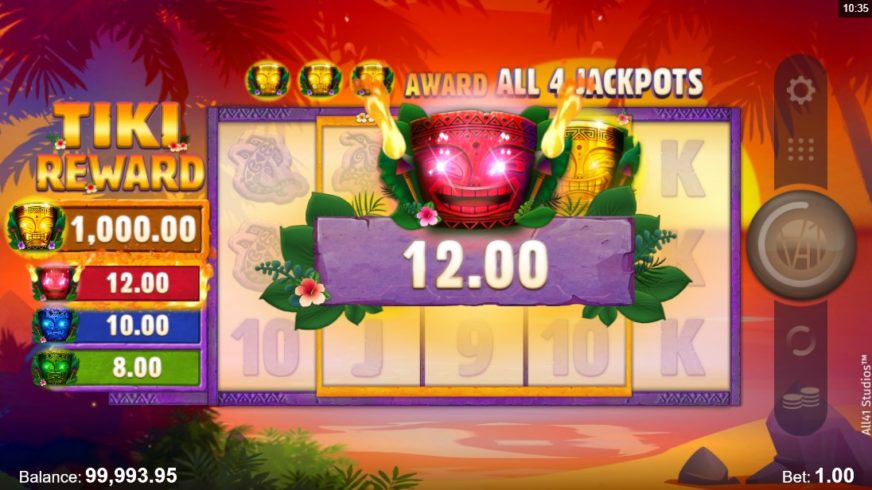 Tiki Reward slot screen 2
