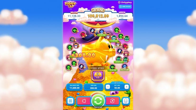 Piggy Tap Halloween slot screen 5