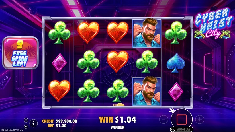 Cyberheist City slot screen 4