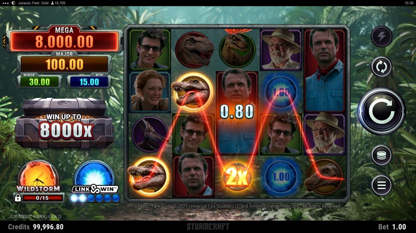 Jurassic Park Gold slot screen 2