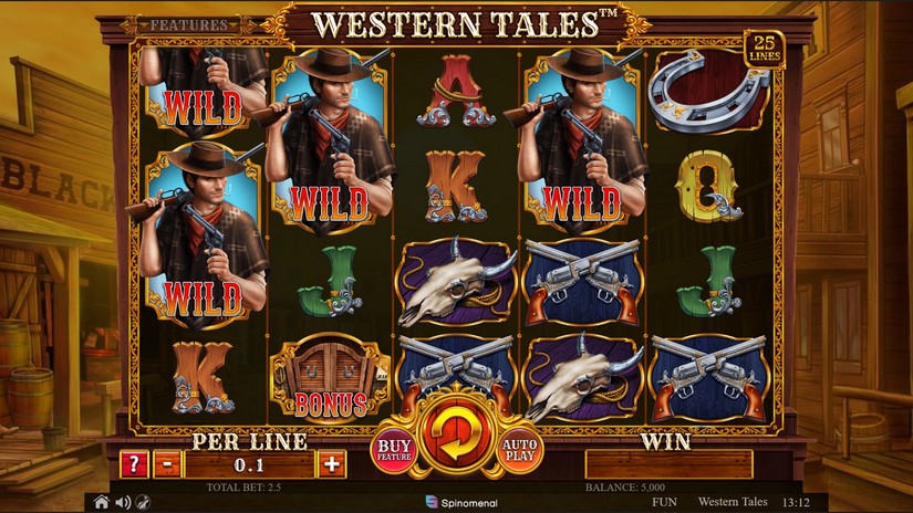 Western Tales slot screen 1