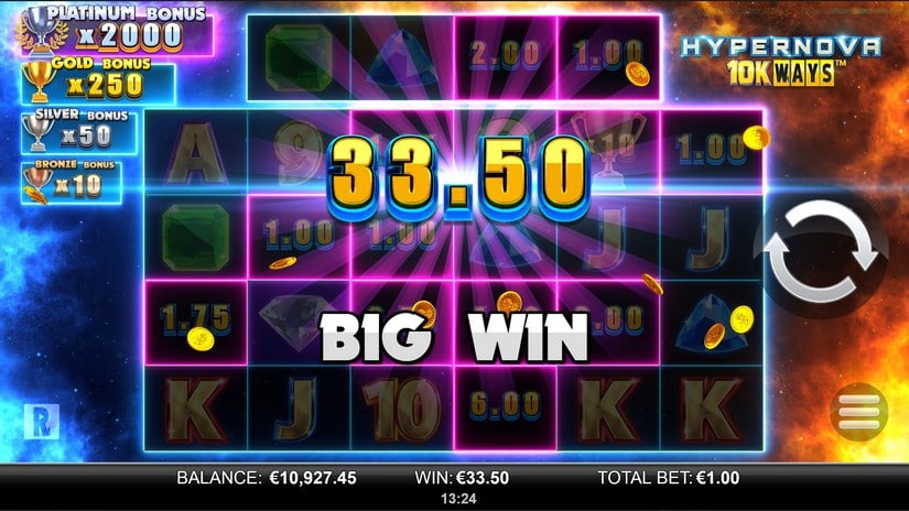 Hypernova 10K Ways slot screen 6