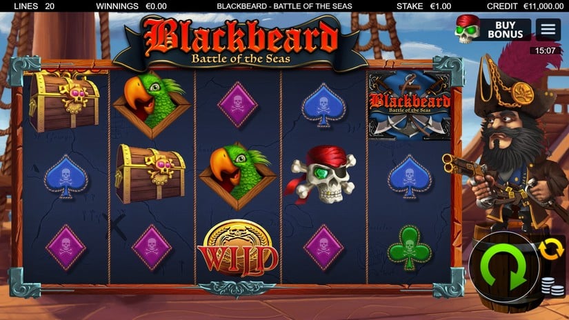 Blackbeard Battle Of The Seas slot screen 1