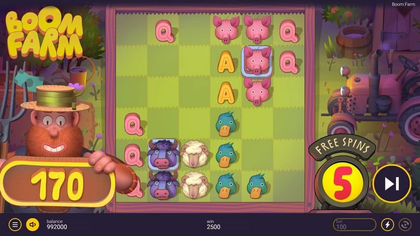 Boom Farm slot screen 5
