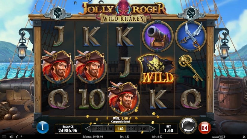 Jolly Roger Wild Kraken slot screen 3