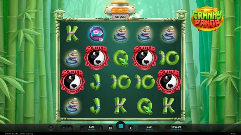 Cranky Panda slot screen 2