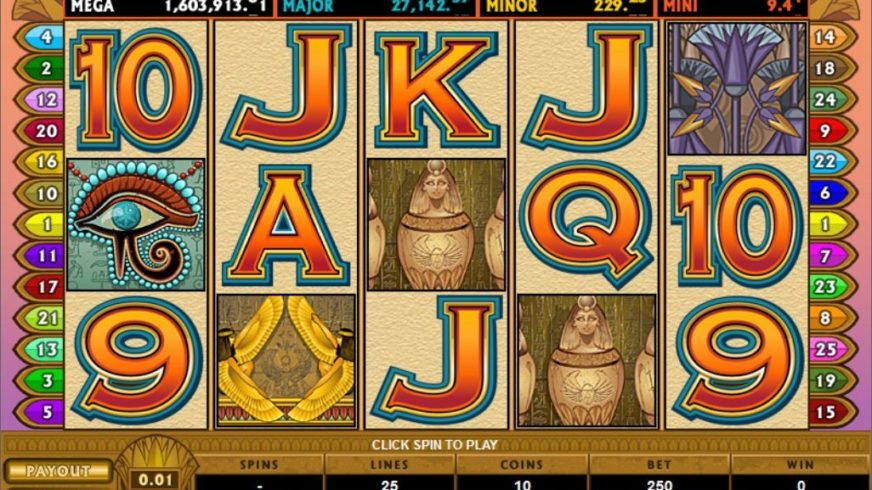 Mega Moolah Isis slot screen 4