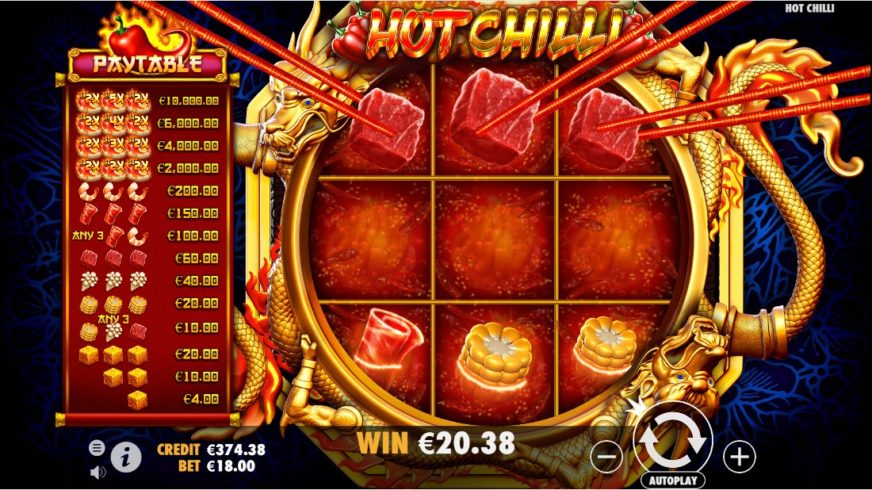 Hot Chilli slot screen 2