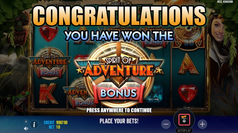 Spirit of Adventure slot screen 4