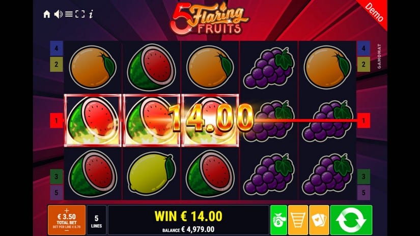 5 Flaring Fruits slot screen 2