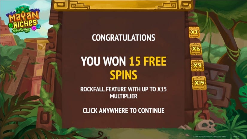Mayan Riches Rockways slot screen 3