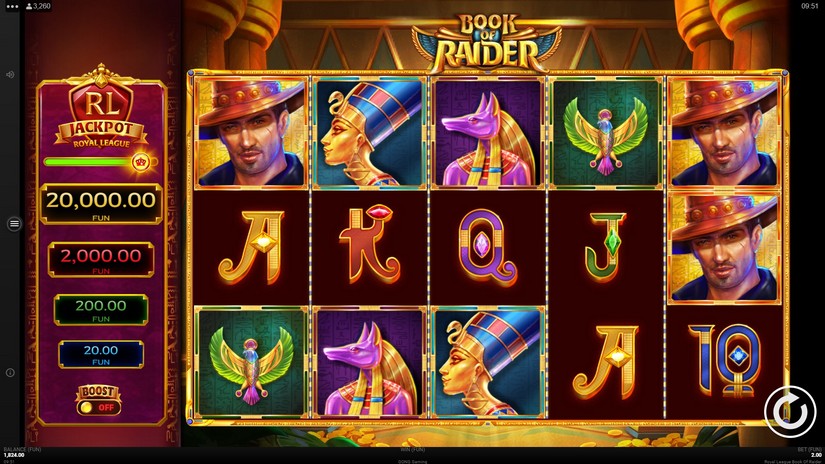 Book of Raider slot screen 1