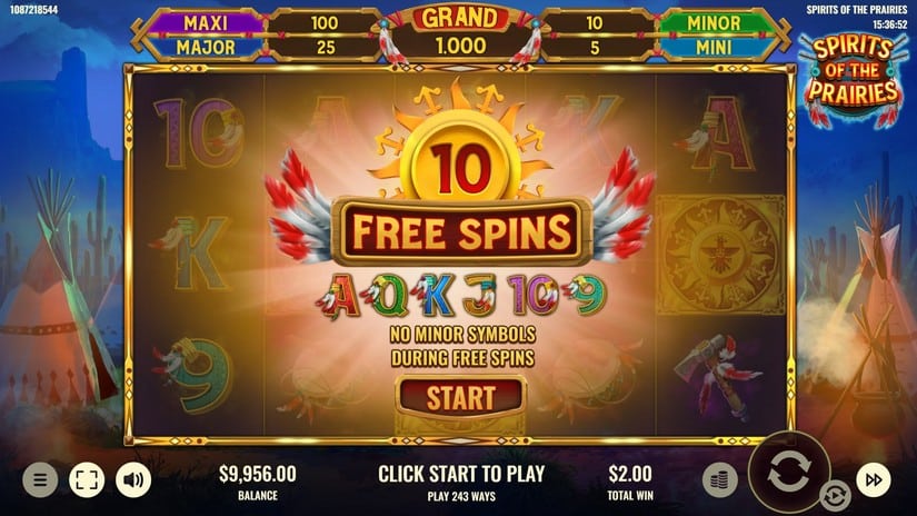 Spirits of the Prairies slot screen 3