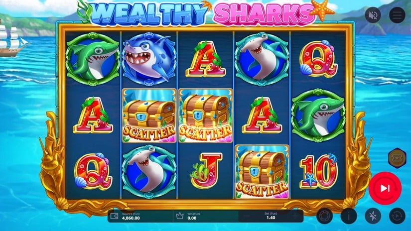 Wealthy Sharks slot screen 2