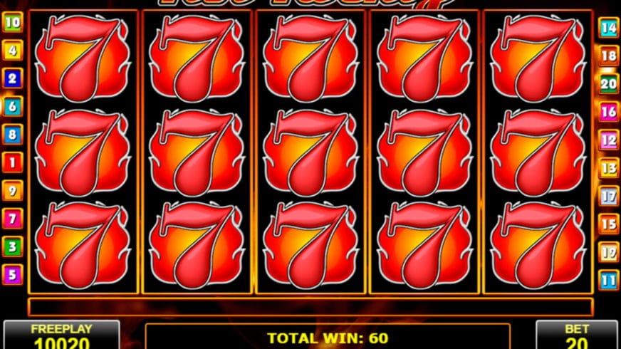 Hot Twenty slot screen 1