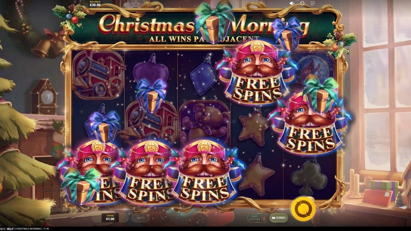 Christmas Morning slot screen 2