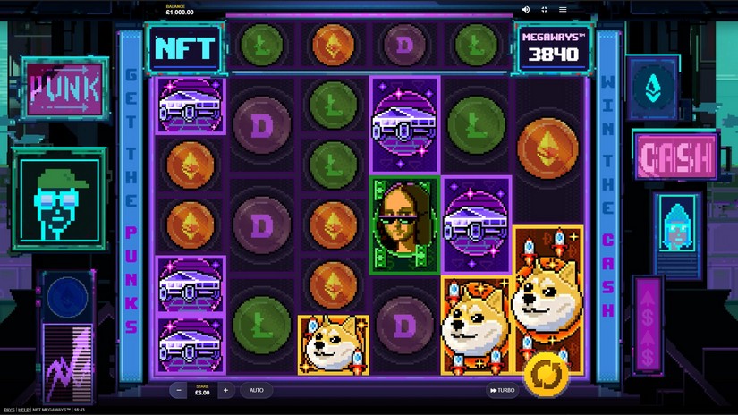 NFT Megaways slot screen 1