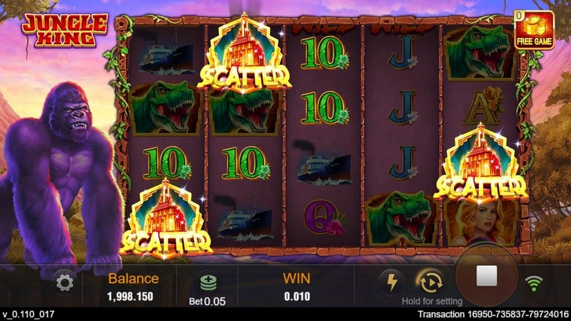 Jungle King slot screen 2