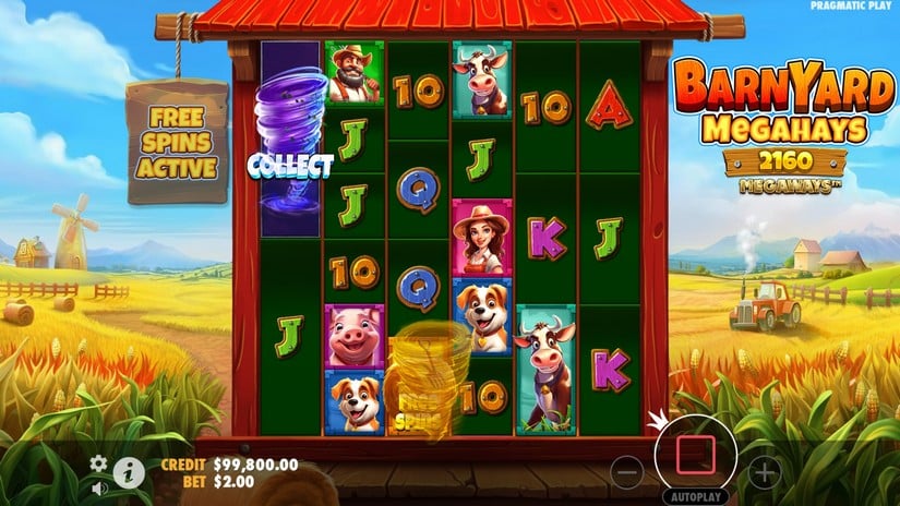 Barnyard Megahays Megaways slot screen 2