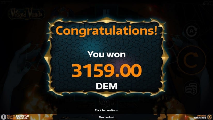 Wicked Wanda slot screen 6