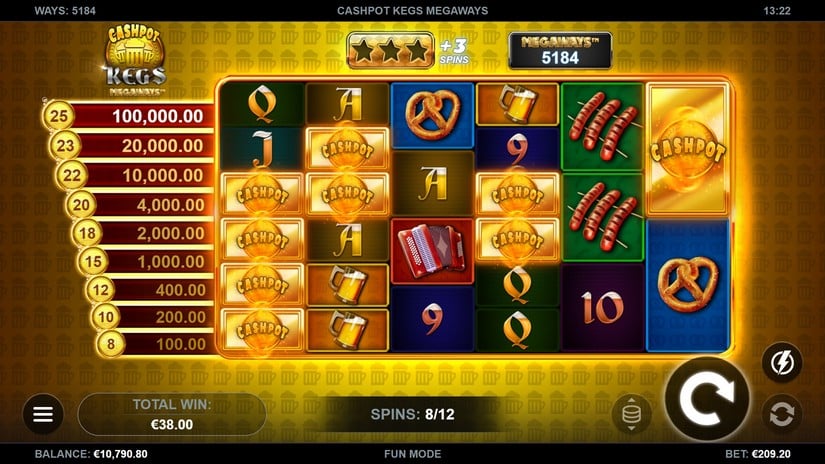 Cashpot Kegs Megaways slot screen 4