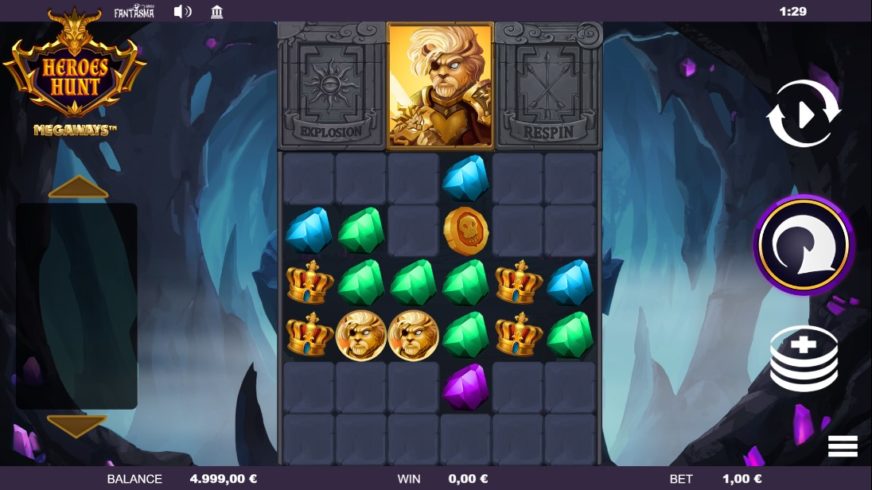 Heroes Hunt Megaways slot screen 1