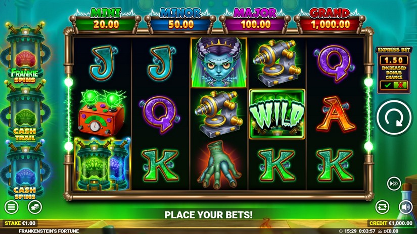 Frankenstein’s Fortune slot screen 1