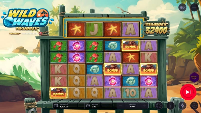 Wild Waves Megaways slot screen 2