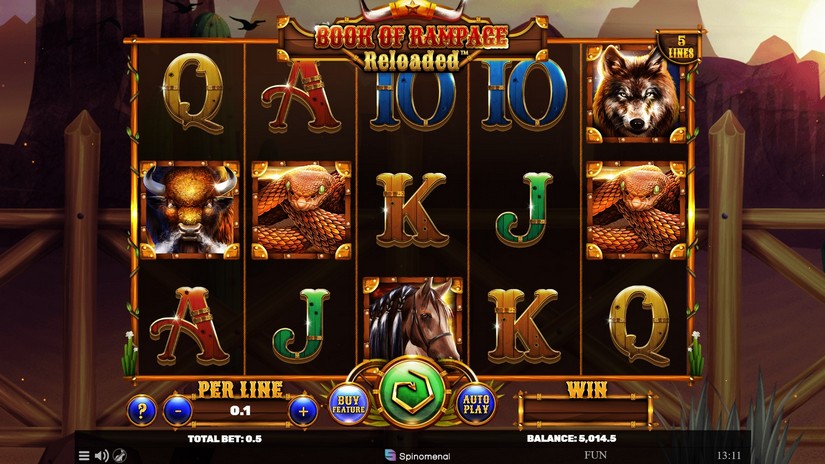 Book Of Rampage Reloaded slot screen 1
