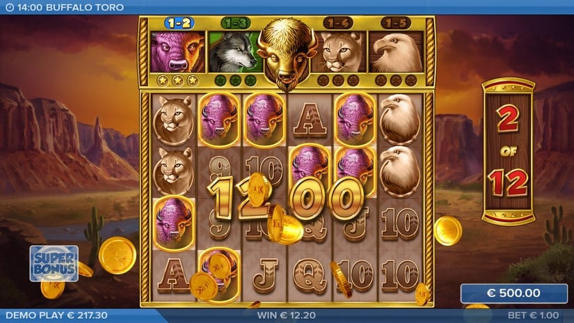 Buffalo Toro slot screen 6
