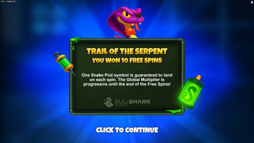 Captain Coil slot screen 3