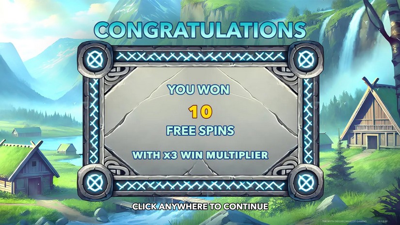 The Myth Deluxe slot screen 2