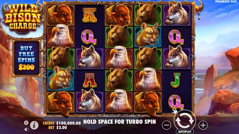 Wild Bison Charge slot screen 1