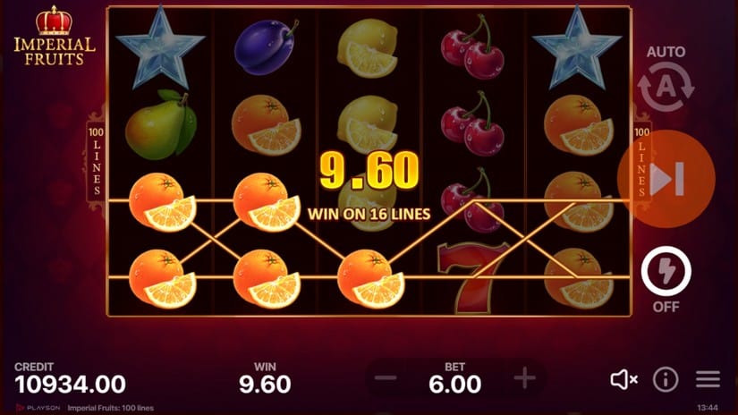 Imperial Fruits: 100 lines slot screen 3