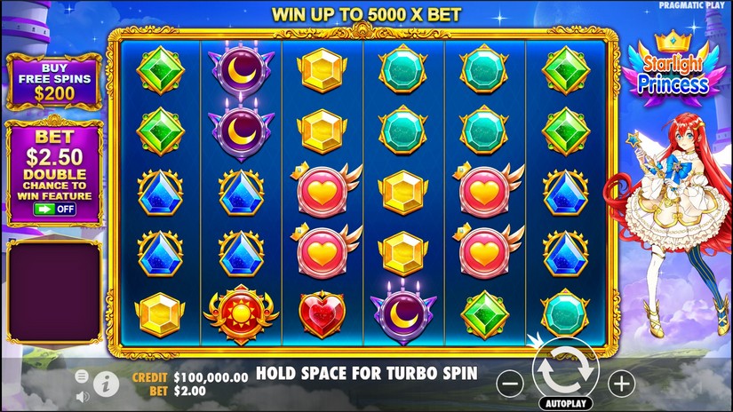 Starlight Princess slot screen 1