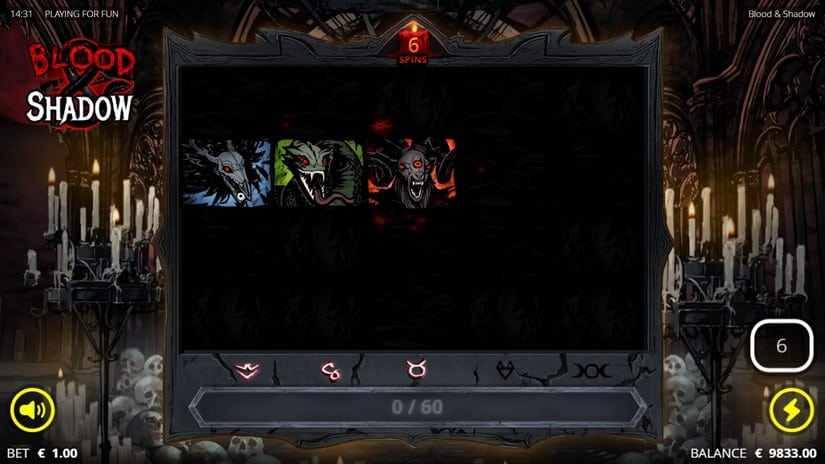 Blood & Shadow slot screen 2