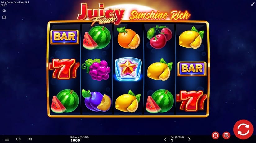 Juicy Fruits Sunshine Rich slot screen 1