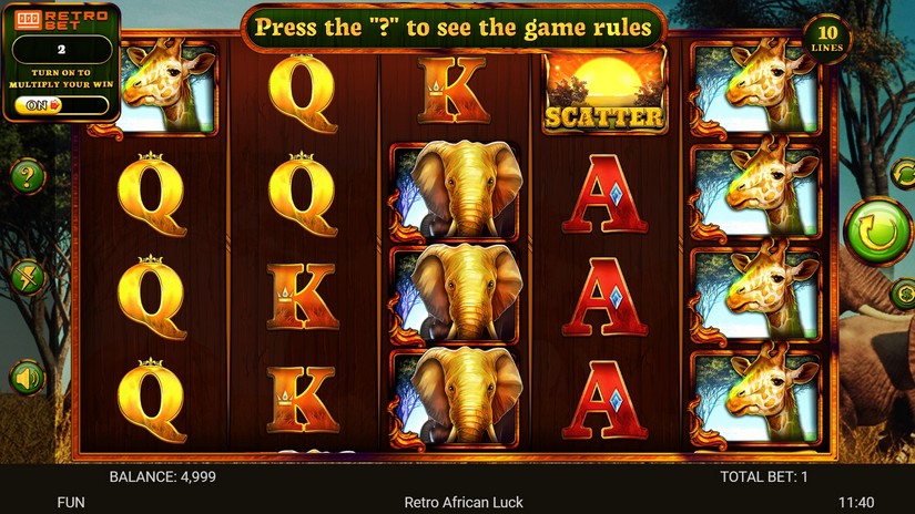 African Luck slot screen 1