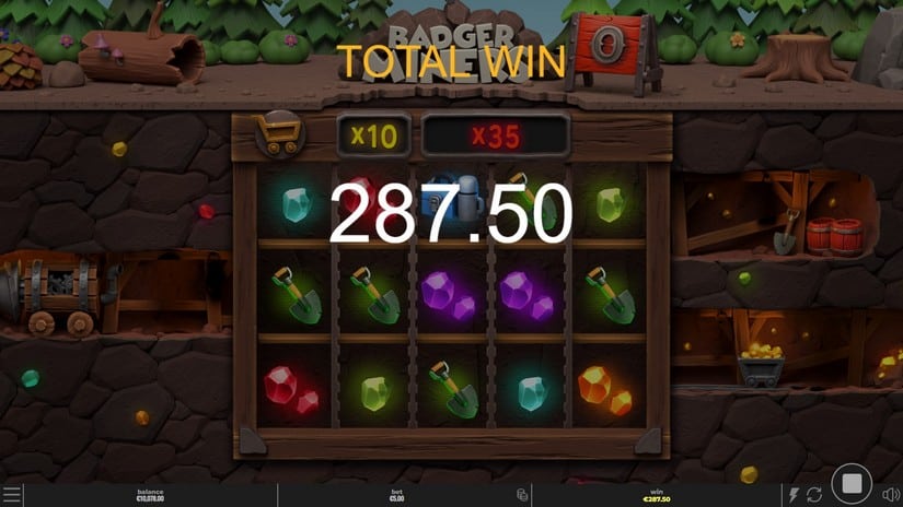 Badger Miners slot screen 5