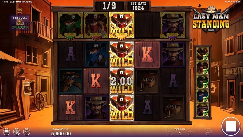 Last Man Standing slot screen 6