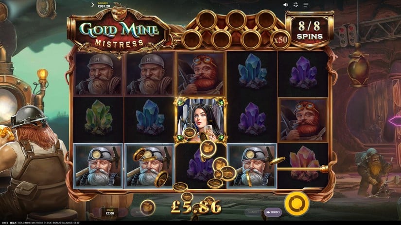 Gold Mine Mistress slot screen 2