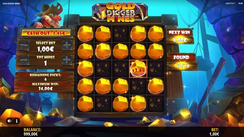 Gold Digger: Mines slot screen 5