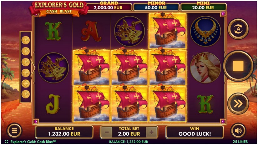 Explorer’s Gold Cash Blast slot screen 2