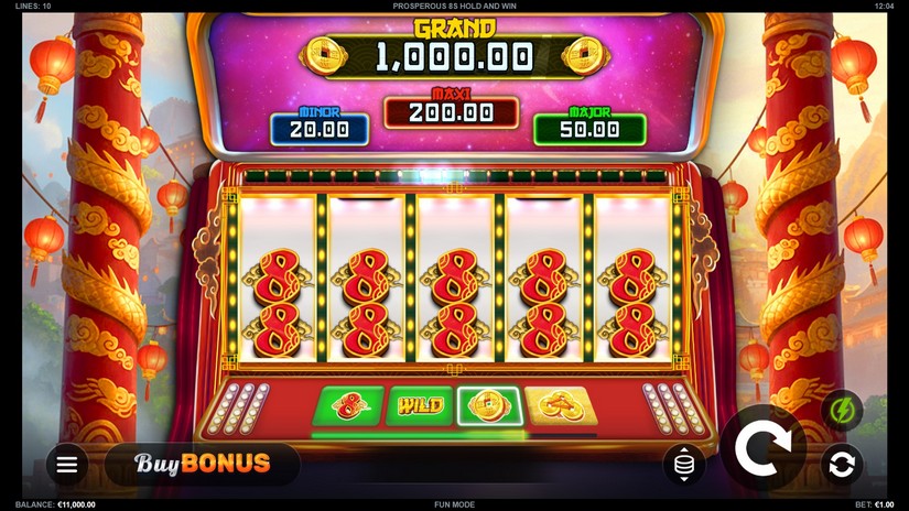 Prosperous 8s Hold and Win slot screen 1