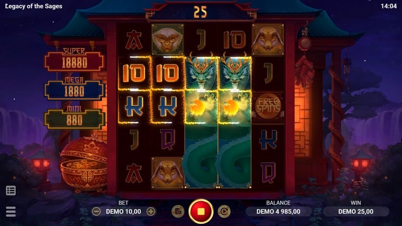 Legacy of the Sages slot screen 3