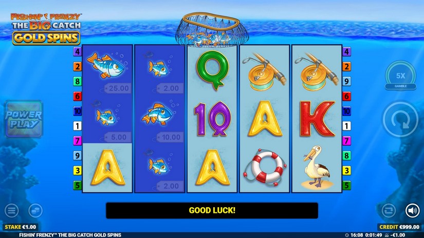 Fishin’ Frenzy The Big Catch Gold Spins slot screen 1