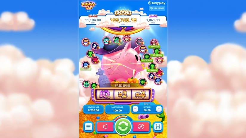 Piggy Tap Halloween slot screen 3
